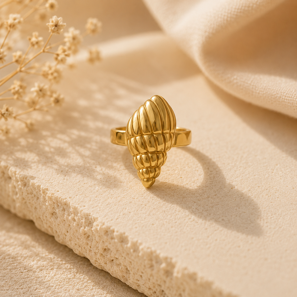 Bague Coquillage Doré