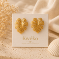Boucles d'oreilles Monstera Dorée