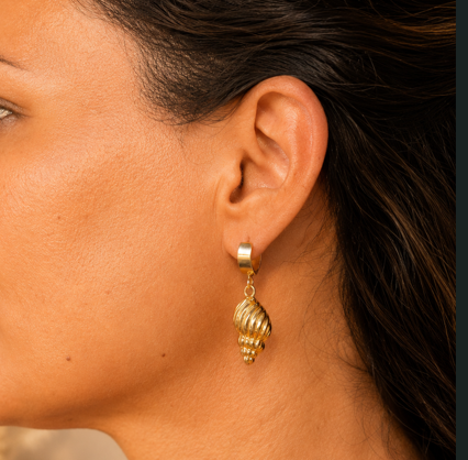 Boucles d'oreilles Coquillages d'Or