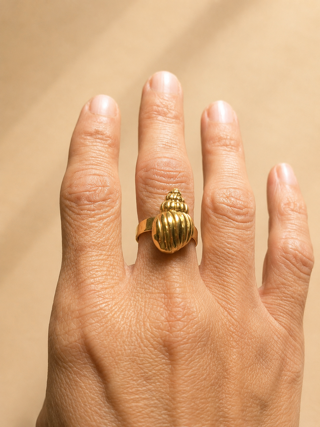 Bague Coquillage Doré