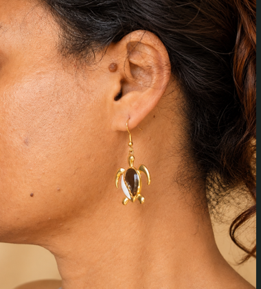Boucles d'oreilles Tortues du Lagon