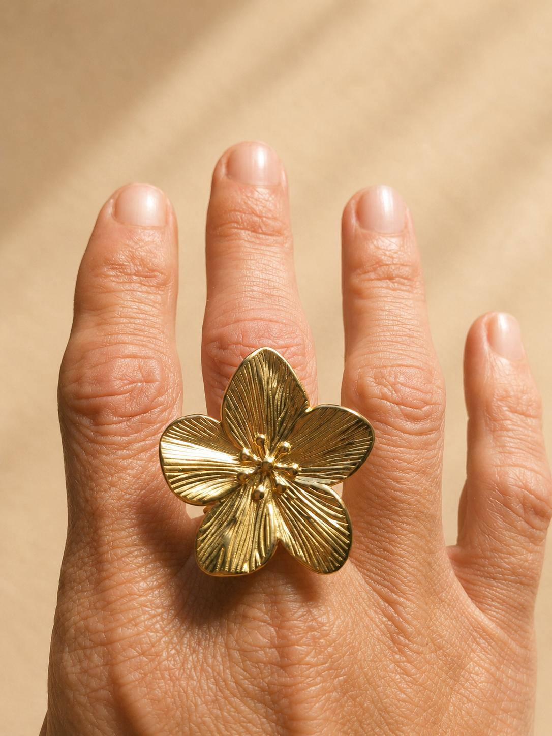 Bague Fleur d'Or Tropicale