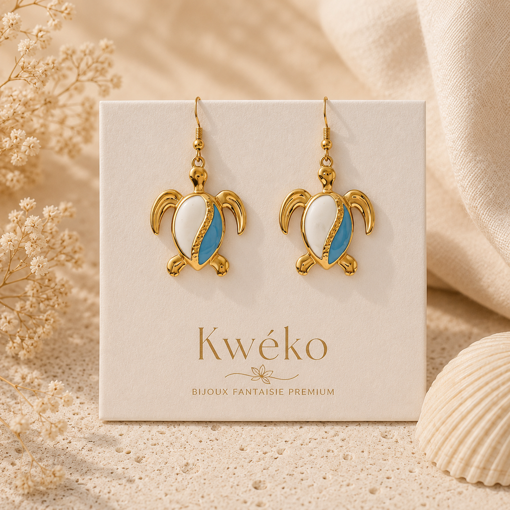 Boucles d'oreilles Tortues du Lagon