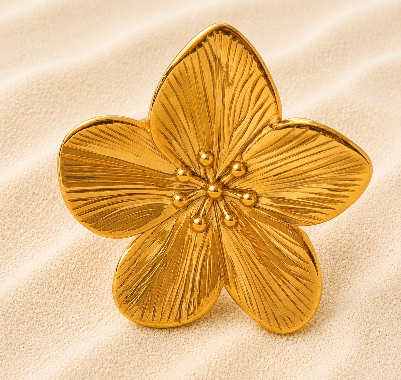 Bague Fleur d'Or Tropicale